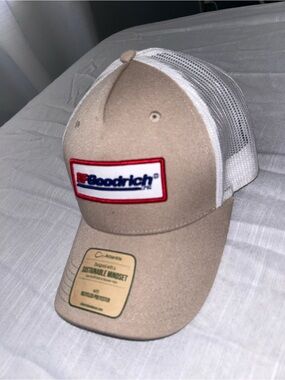 Tan Mesh Patch Trucker Hat